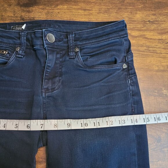 Kut From The Kloth Jeans Size 2 Mia Toothpick Skinny Black Low Rise Stretch - Picture 8 of 12